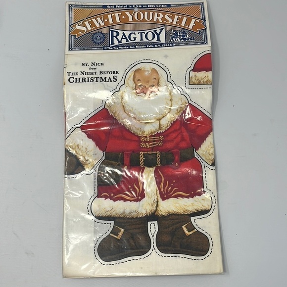 Sew-It-Yourself Rag Toy Santa Claus NWT Cotton 12” Christmas St. Nick Holiday - Picture 1 of 6